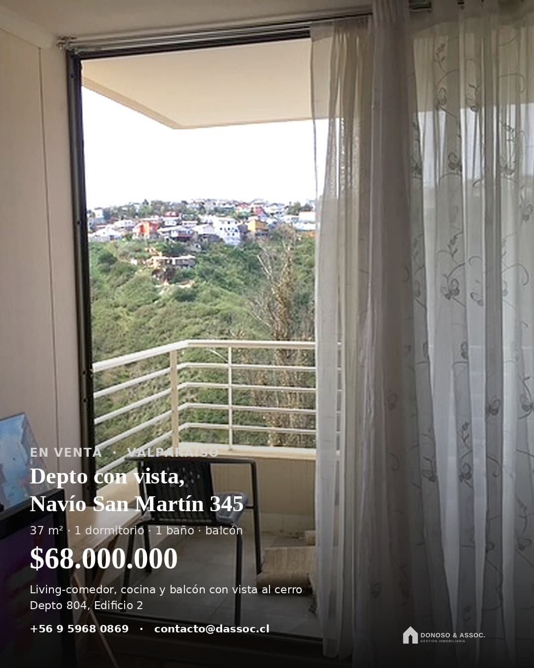 Departamento con vista, Navío San Martín 345, Valparaíso